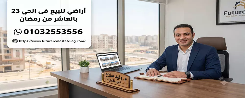 اراضي للبيع فى الحى 23 بالعاشر من رمضان