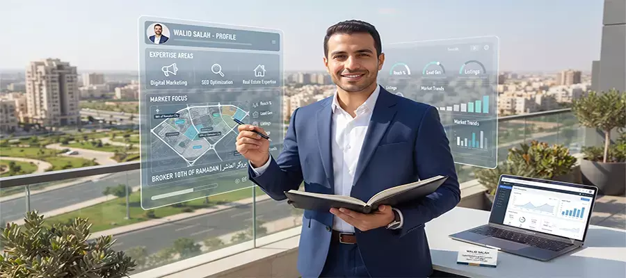 Broker 10th of Ramada بروكر العاشر وليد صلاح خبير عقاري